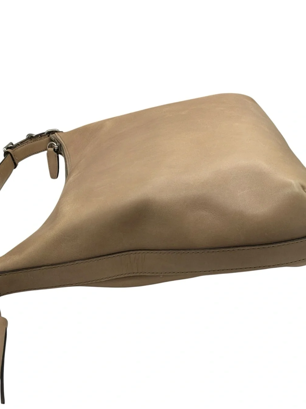 Coach Legacy Courtenay Hobo Tan Leather Shoulder Bag with Front Turnlock Pocket